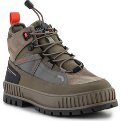 Palladium Pallashock Travel Γυναικεία Μποτάκια Χιονιού Χακί με Χοντρό Χαμηλό Τακούνι Αδιάβροχα 77989-377