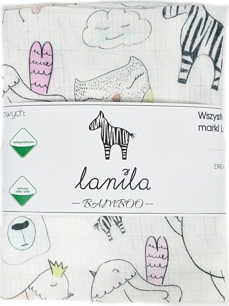 Lanila Tender Friends Πάνα Αγκαλιάς από Μουσελίνα Λευκή 75x75cm