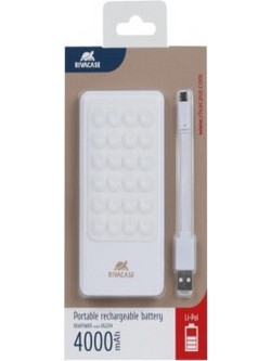 Rivacase VA2204 Power Bank 4000mAh με Θύρα USB-A White