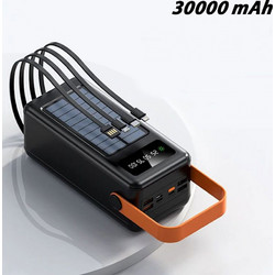 Treqa TR-957 Ηλιακό Power Bank 30000mAh με Θύρα USB-A & Θύρα USB-C Black