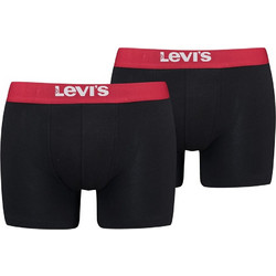 Levi's Solid Ανδρικά Μποξεράκια Σετ 2Pack Μαύρα 701222842-008