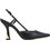 Nine West Vassa Γόβες Slingback Δερμάτινες με Λεπτό Ψηλό Τακούνι Μαύρες