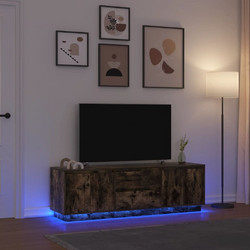 vidaXL Έπιπλο Τηλεόρασης Ξύλινο Δρυς με Φωτισμό Led Μ160.5xΠ41xΥ50cm 3328430