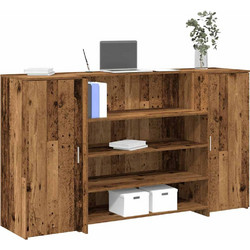 vidaXL Γραφείο Reception Ξύλινο με Βιβλιοθήκη 180x50x103.5cm 3324176