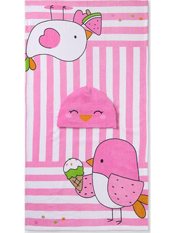 Mayoral Chick Ice Cream Παιδικό Πόντσο Θαλάσσης Ροζ 25-09919-016