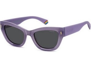 Polaroid Eyewear PLD6237/S/X 789/M9 Γυναικεία Γυαλιά Ηλίου Cat Eye Κοκάλινα Μωβ με Μαύρο Φακό