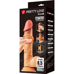 Pretty Love Najm Ρεαλιστικό Dildo με Βεντούζα & Όρχεις 21.8cm Flesh