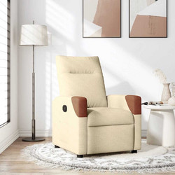 vidaXL Πολυθρόνα με Υποπόδιο Ανακλινόμενη Nude 4104813