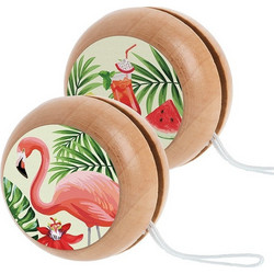 Parisis Μπομπονιέρα Βάπτισης Γιο Γιο Flamingo από Ξύλο Μ915