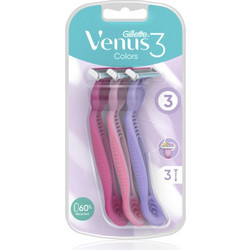 Gillette Venus 3 Colors Γυναικείο Ξυραφάκι μιας Χρήσης με 3 Λεπίδες 3τμχ
