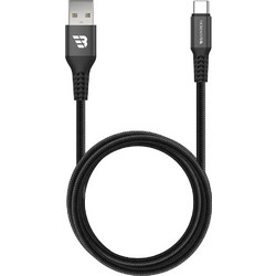 Baykron Braided USB-A to USB-C 1.2m Black BA-TC-BLK12