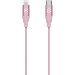 Celly USB-C to Lightning Cable 60W 1.5m Pink
