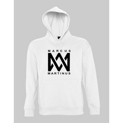 Marcus & Martinus Ανδρικό Φούτερ με Κουκούλα & Τσέπες Λευκό M&MH-EN