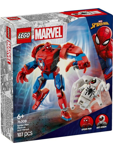 Lego Marvel Spider-Man Mech vs. Anti-Venom για 6+ Ετών 76308