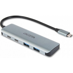 Dicota D32061 USB Hub 3.0 USB-C με 4 Θύρες USB-A / USB-C & Εξωτερική Παροχή Ρεύματος