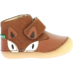 Kickers Παιδικά Μποτάκια Καφέ Δερμάτινα Αδιάβροχα με Σκρατς 961546-10-93