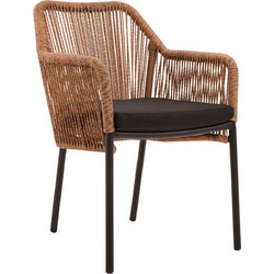 Varossi Ipanema Πολυθρόνα Κήπου Rattan Καφέ 900-326