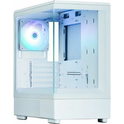 Zalman P10 White Mini Tower Κουτί Υπολογιστή RGB με Πλαϊνό Παράθυρο