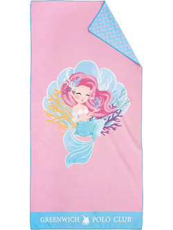Greenwich Polo Club Mermaid Love 4041 Παιδική Πετσέτα Θαλάσσης Microfiber Ροζ 70x140cm