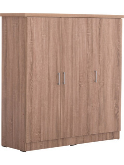 HomeMarkt Τρίφυλλη Ντουλάπα Ρούχων Fuento Sonoma 120x40x123.5cm HM2482.01