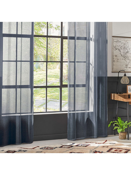 Atmosphera Κουρτίνα Παραθύρου με Τρουκς 135x240 Moly 146280F Μπλε