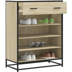 vidaXL Παπουτσοθήκη Ξύλινη Φυσικό Χρώμα M75xΠ38xY97.5cm 3300876