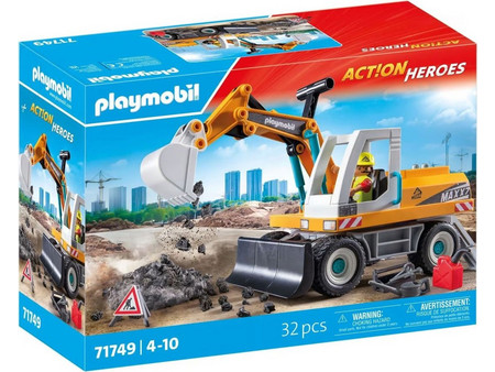 Playmobil Action Heroes Μεγάλος Εκσκαφέας Κατασκευών για 4-10 Ετών 71749