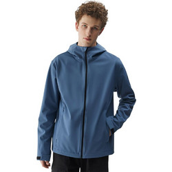 4F Ανδρικό Μπουφάν Χειμωνιάτικο Softshell Μπλε 4FWSS25TSOFM324-32S