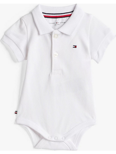 Tommy Hilfiger Φορμάκι Κοντομάνικo για Αγόρι Λευκό KN0KN01984-YBR