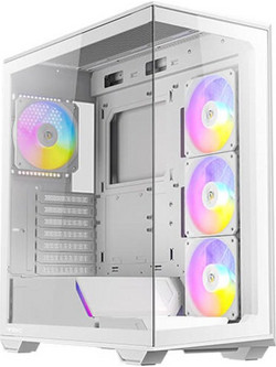 Antec C3 White Midi Tower Κουτί Υπολογιστή RGB με Πλαϊνό Παράθυρο