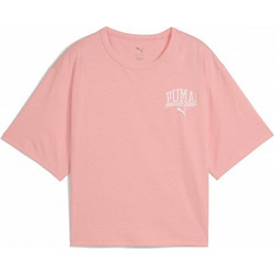 Puma Class Relaxed Γυναικείο Αθλητικό Crop Top Κοραλί 685030-18