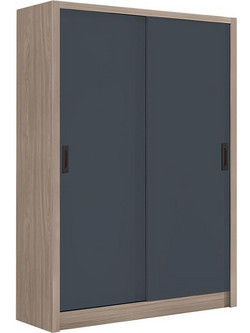 Woodwell Δίφυλλη Ντουλάπα Ρούχων Συρόμενη Vanity Γκρι 120x60x200cm Ε7354,1