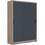 Woodwell Δίφυλλη Ντουλάπα Ρούχων Συρόμενη Vanity Γκρι 120x60x200cm Ε7354,1