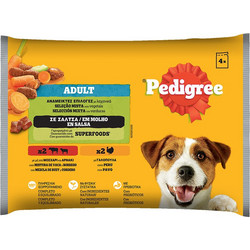 Pedigree Adult with Beef, Lamb & Turkey in Gravy 4x100gr