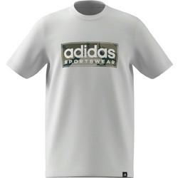 Adidas Παιδικό T-Shirt Κοντομάνικο Λευκό Χακί JX6871
