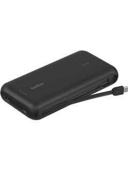 Belkin BoostCharge Power Bank 20000mAh 30W με Ενσωματωμένο Καλώδιο USB-C Black