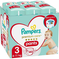 Pampers Premium Care Pants Πάνες Βρακάκι No3 6-11kg 140τμχ