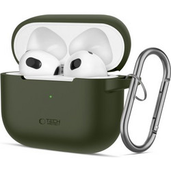 Tech-Protect Hook Θήκη Σιλικόνης με Γάντζο για Apple AirPods 3 Χακί