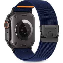 Tech-Protect Nylon Clasp Λουράκι Υφασμάτινο Navy Blue (Apple Watch 44 / 45 / 46 / 49mm)
