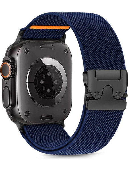 Tech-Protect Nylon Clasp Λουράκι Υφασμάτινο Navy Blue (Apple Watch 44 / 45 / 46 / 49mm)