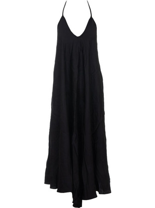 Collectiva Noir Midi Καλοκαιρινό Φόρεμα για Γάμο / Βάπτιση Σατέν Μαύρο CN140N07SAT