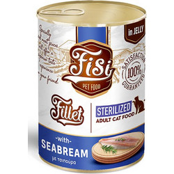FISI Fillet Sterilised Adult with Seabream in Jelly 400gr