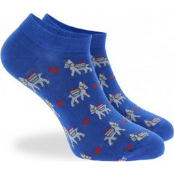 Walk Bamboo Γυναικείες Κάλτσες Κοντές με Σχέδια Royal Blue W134-14