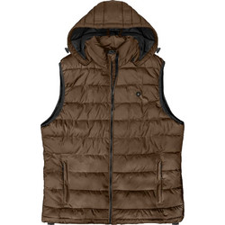Double Αμάνικο Ανδρικό Μπουφάν Puffer Καφέ SMJK-2001