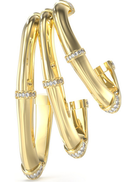 Guess Γυναικείο Σκουλαρίκι Cuff από Ατσάλι Επιχρυσωμένο με Ζιργκόν UBE05169JWYGT