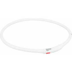 Trixie Flash Light Ring Κολάρο Σκύλου Φωτιζόμενο Λευκό 1x70cm 12641