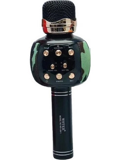 Wster WS-2911 Ασύρματο Μικρόφωνο Καραόκε Χακί