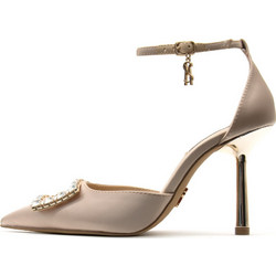 Steve Madden Γόβες Δερμάτινες με Τακούνι Στιλέτο με Λουράκι Ροζ Χρυσές SM11003442-04003-856
