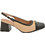 Piccadilly Ανατομικές Γόβες Slingback Δερμάτινες με Χοντρό Χαμηλό Τακούνι Μαύρες Nude 748032-1
