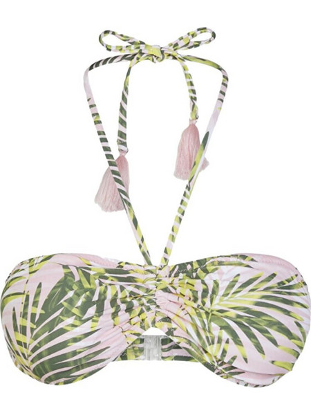 Pieces Bikini Top Strapless Ροζ Πράσινο 17101664